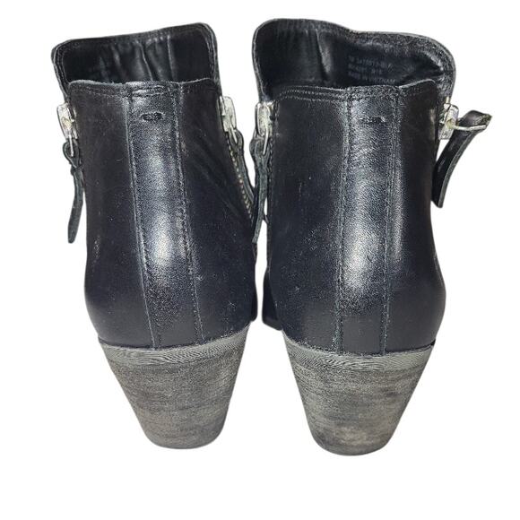 Frye Women's Black Leather Ankle Boots Side Zip Pointed Toe US Size 7M - Picture 4 of 7